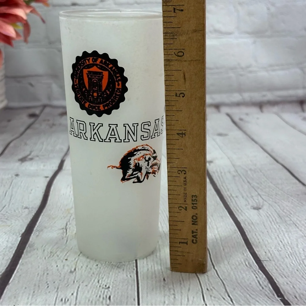 vintage Arkansas razorback Frosted Tumbler fandom collegiate football university
